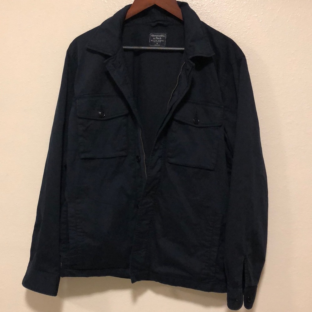 Abercrombie & Fitch navy utility jacket.